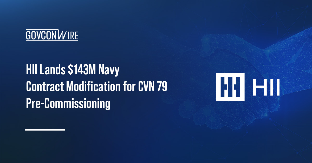 HII logo. The U.S. Navy awarded HII contract modifications for the completion of Pre-Commissioning Unit John F. Kennedy.