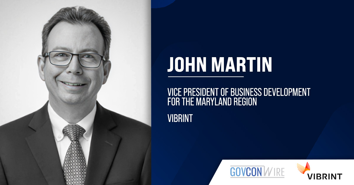 John Martin. The former Dynamic Technologies CEO joins Vibrint as business development VP for the Maryland region.
