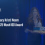 DHS Secretary Kristi Noem Accepts 2025 Wash100 Award Homeland Security Secretary Kristi Noem and Executive Mosaic CEO Garrettson. Noem accepts Wash100 Award from Garrettson