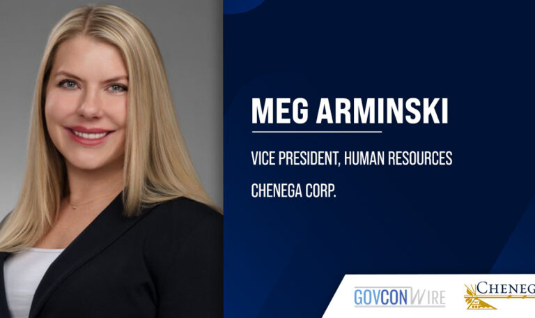 Meg Arminski, vice president of human resources at Chenega. Arminski brings to Chenega 20 years of HR leadership experience