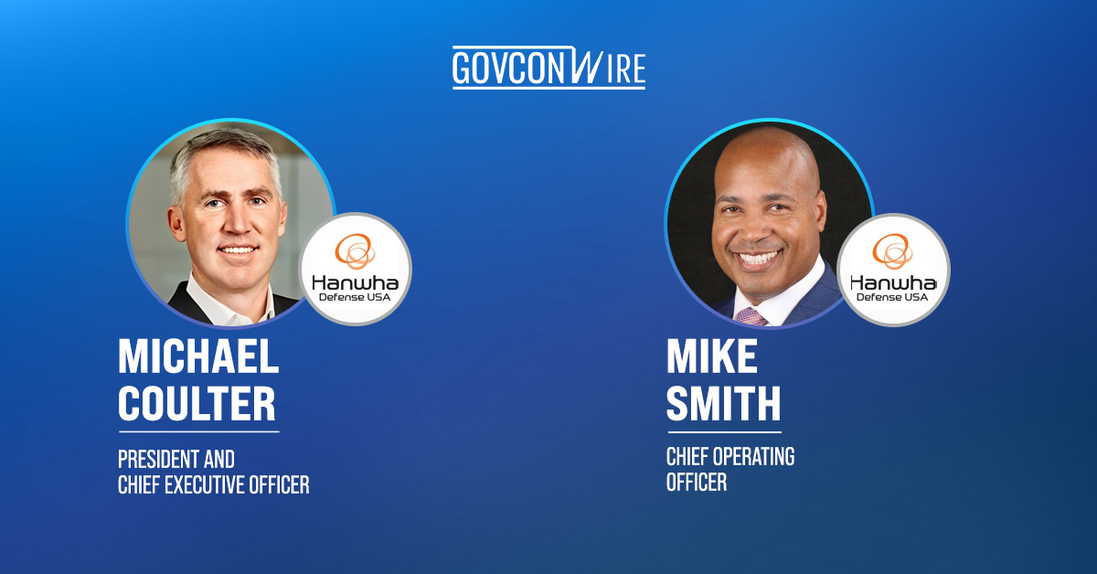 Michael Coulter Named Hanwha Defense USA CEO; Mike Smith Takes on COO Role Michael Coulter and Mike Smith. Hanwha Defense USA named Coulter and Smith to new leadership roles.