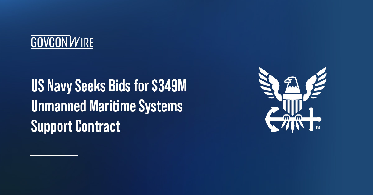 US Navy Seeks Bids for $349M Unmanned Maritime Systems Support Contract US Navy logo. The US Navy has released a solicitation for unmanned maritime systems support.