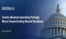 US Capitol. The Senate has voted to advance an appropriations package extending government funding through January 2026.