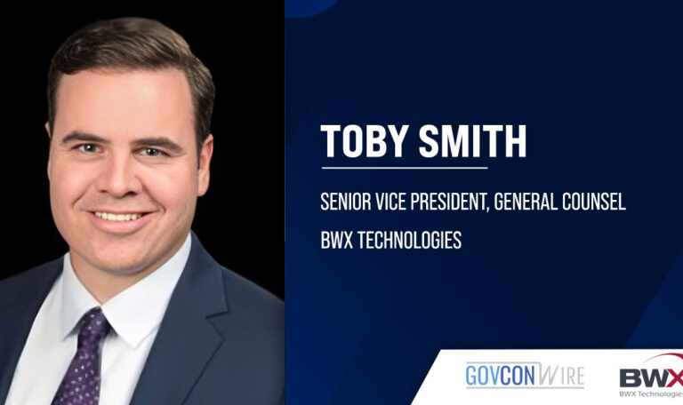 Toby Smith. The new SVP and general counsel at BWXT previously held leadership roles at Otis.