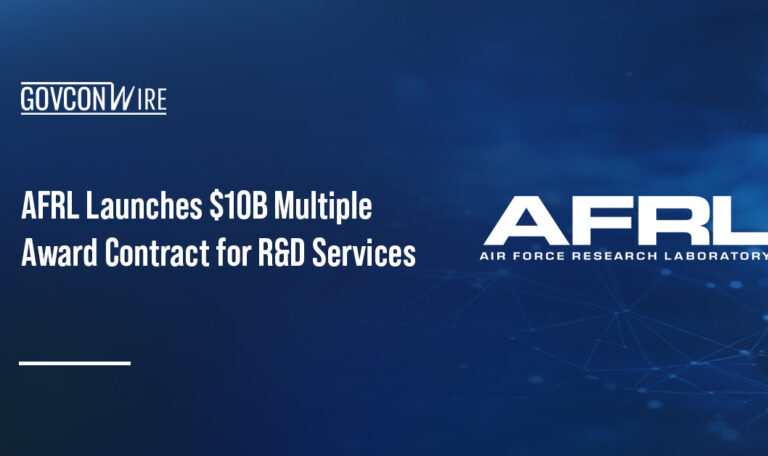 The Air Force Research Laboratory's logo. AFRL issued a notice for a multiple award contract vehicle
