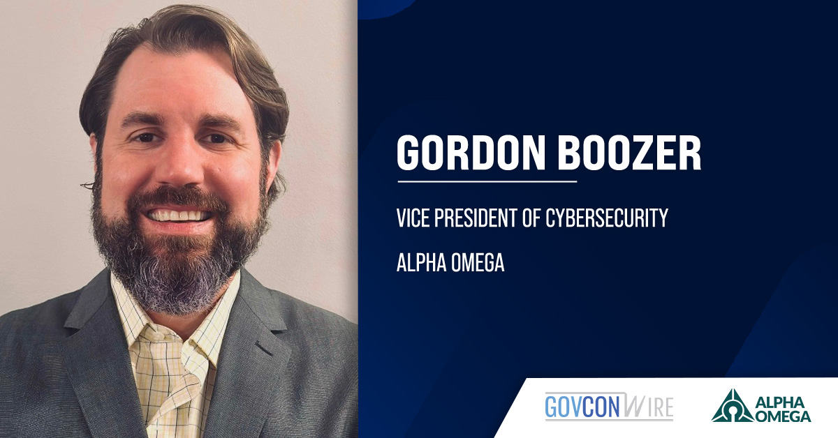 Alpha Omega Names Gordon Boozer Cybersecurity VP Gordon Boozer. The federal government veteran has been named Alpha Omega’s VP of cybersecurity.
