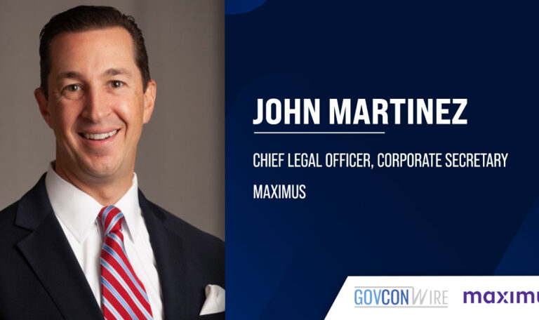 John Martinez, chief legal officer at Maximus. Martinez will join Parsons from Maximus in February