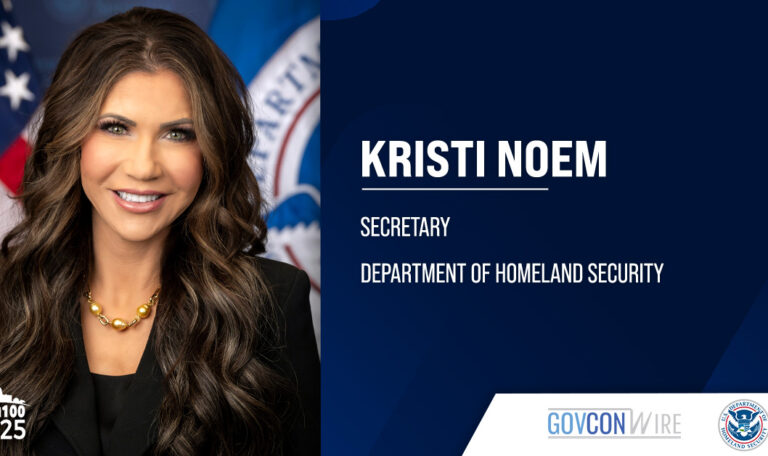 Homeland Security Secretary Kristi Noem. Noem comments about the US Coast Guard's contract award to Bollinger Shipyard