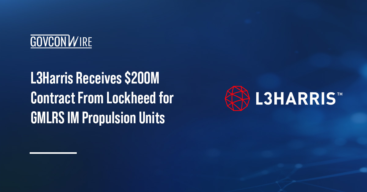 L3Harris logo. L3Harris secured a potential $200 million follow-on contract from Lockheed to produce GMLRS rocket motors.