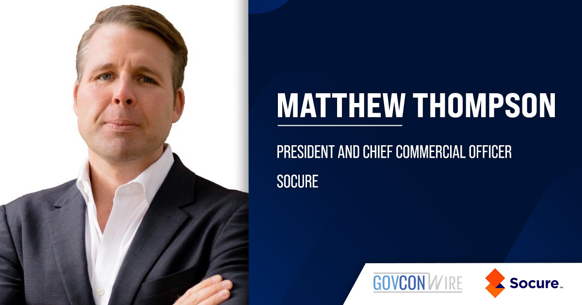 Socure President and CCO Matthew Thompson. Matthew Thompson was appointed president and chief commercial officer at Socure.