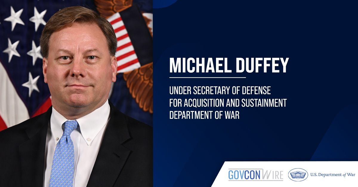 Michael Duffey. Pentagon's top acquisition official is set to deliver keynote speech at Jan. 2026 Potomac Officers Club event