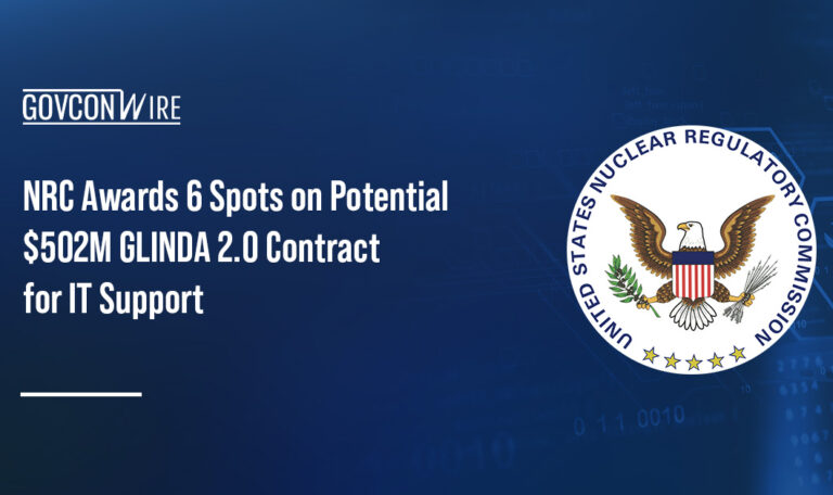 NRC logo. The Nuclear Regulatory Commission has awarded six companies positions on a purchase agreement for IT support.