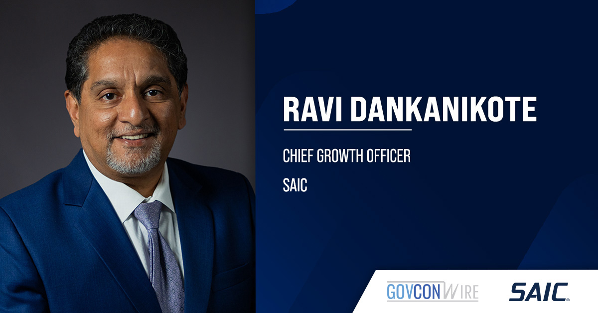 SAIC CGO Ravi Dankanikote. Former Peraton and CACI executive Ravi Dankanikote has been named chief growth officer at SAIC.