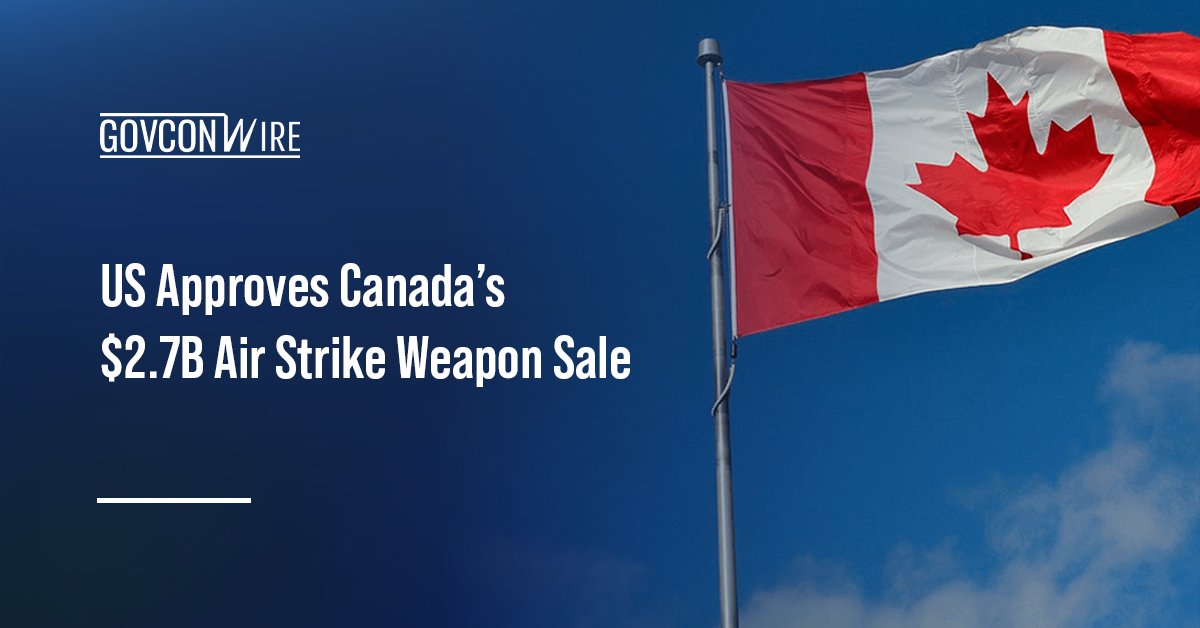 The Canadian flag. Canada requested to purchase thousands of air strike weapons