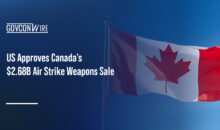 The Canadian flag. Canada requested to purchase thousands of air strike weapons