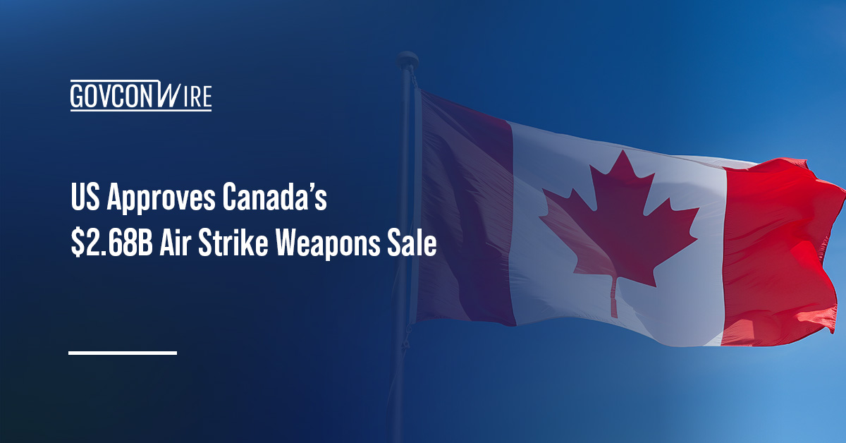 The Canadian flag. Canada requested to purchase thousands of air strike weapons