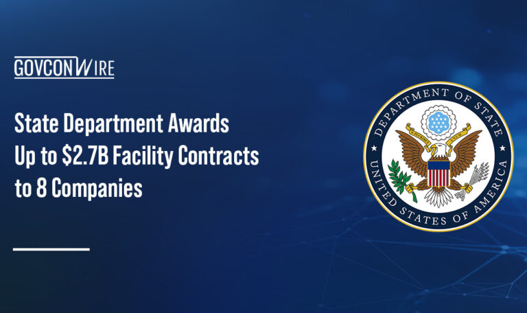 The logo of the Department of State. The State Department awarded facility operations and maintenance contracts