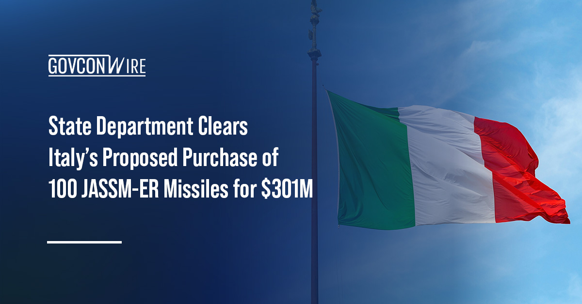 State Department Clears Italy’s Proposed Purchase of 100 JASSM-ER Missiles for $301M