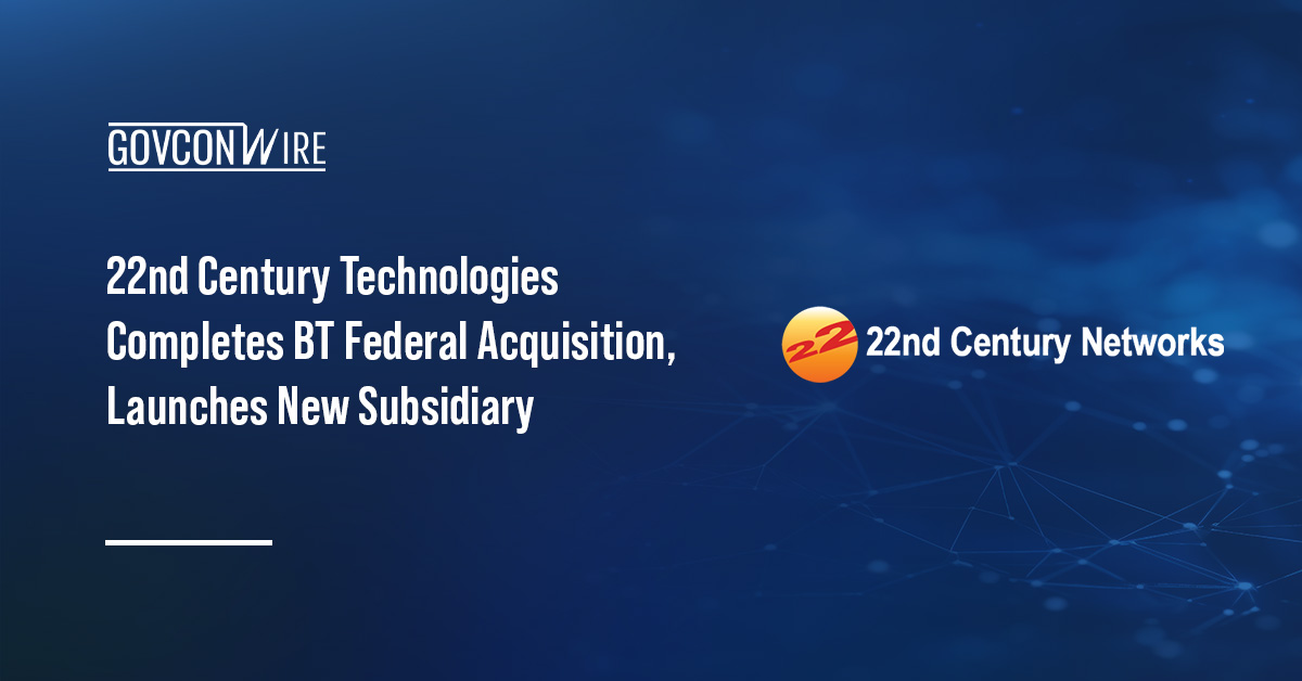 22nd Century Network logo. TSTCI has acquired BT Federal and launched a new subsidiary.
