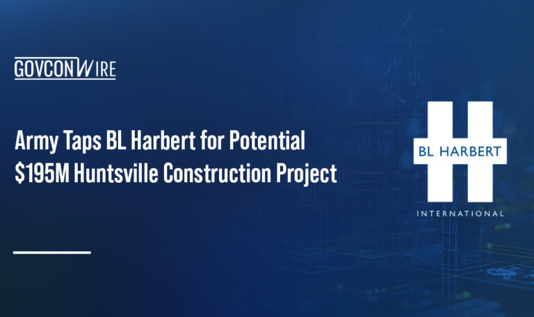 BL Harbert International logo. The U.S. Army has awarded BL Harbert the Huntsville construction project.