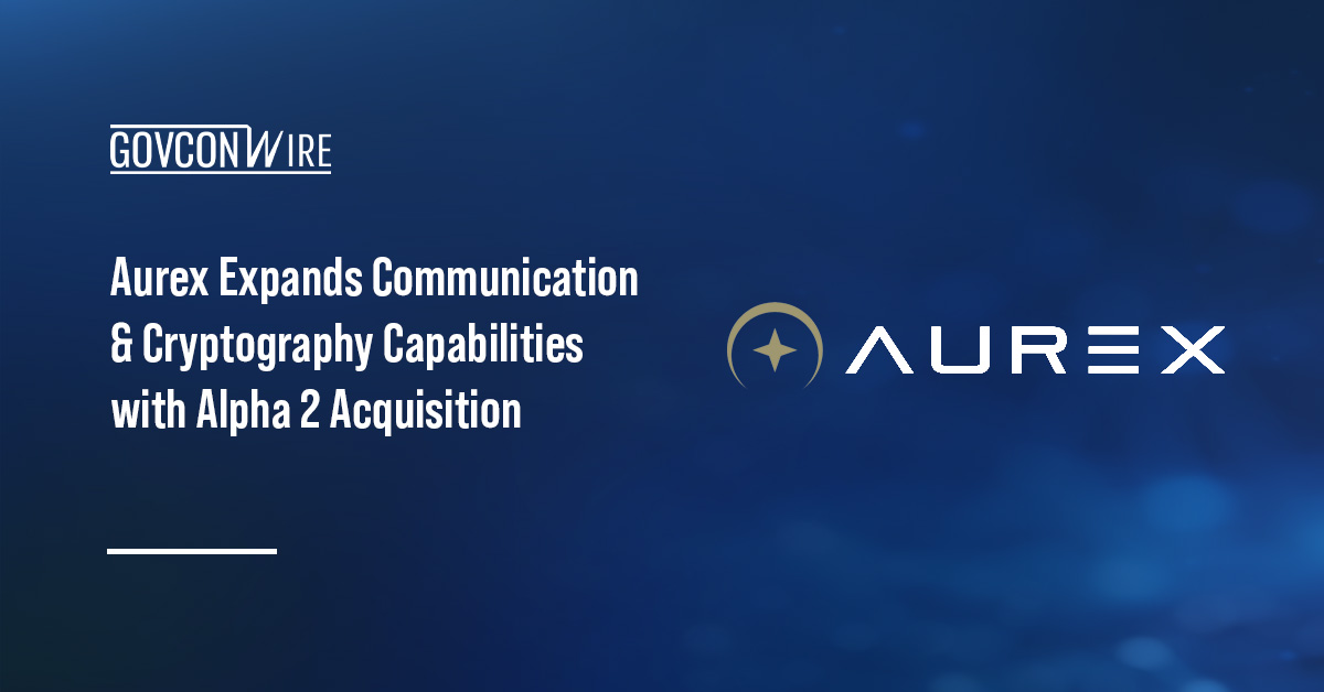 Aurex logo. Aurex has acquired Alpha 2 to expand its secure communications and advanced cryptography capabilities.