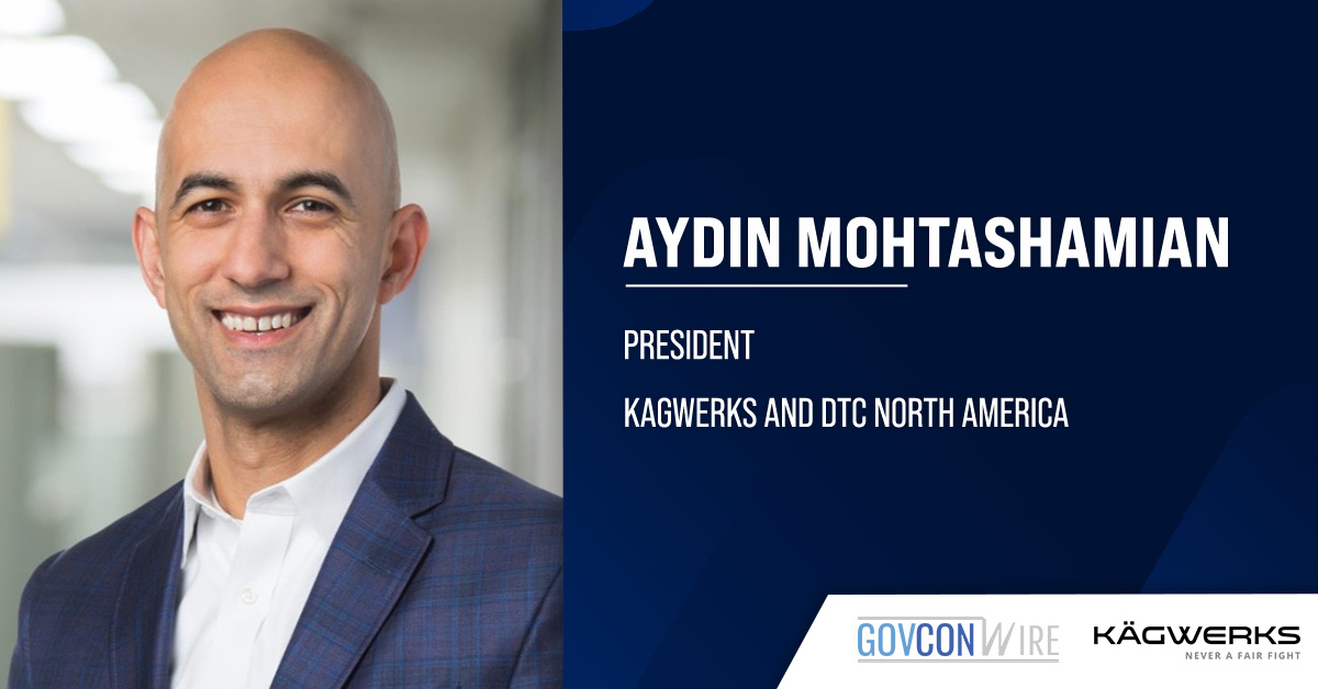 Aydin Mohtashamian. The defense tech industry executive has joined Kagwerks and DTC North America as president.