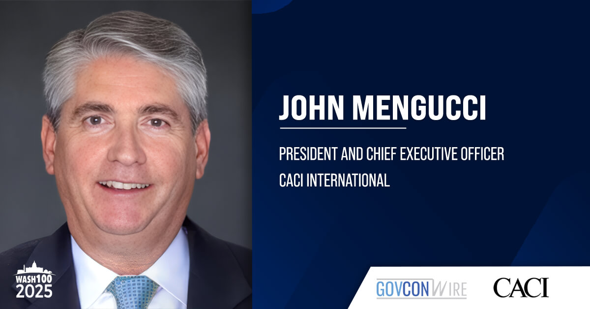 John Mengucci. The CACI CEO  comments on a new Navy maintenance system modernization task order.