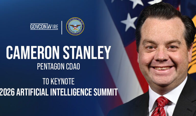 Cameron Stanley. The freshly appointed Department of War chief AI officer will address GovCons at a March event.