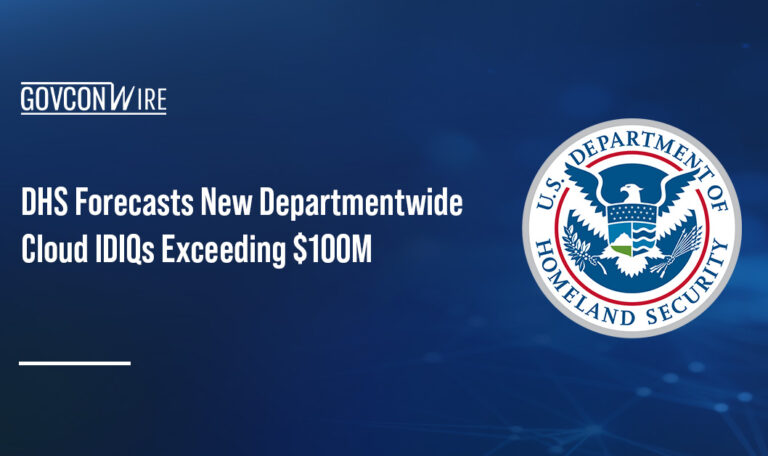 DHS logo. DHS plans to award cloud IDIQ contracts under the Cumulus effort.