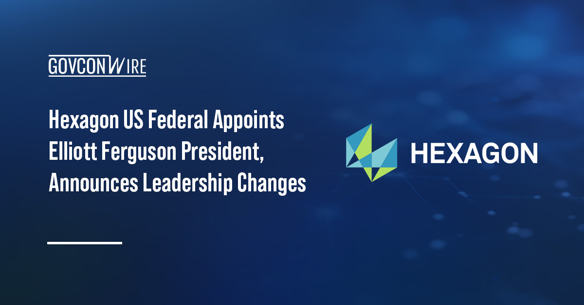 Hexagon logo. Hexagon US Federal announced key additions to its leadership team, including Elliott Ferguson as president.