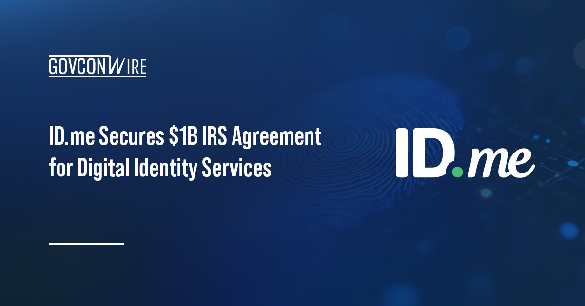 ID.me's logo. ID.me signed an agreement with the IRS for  online digital identity verification and authentication services