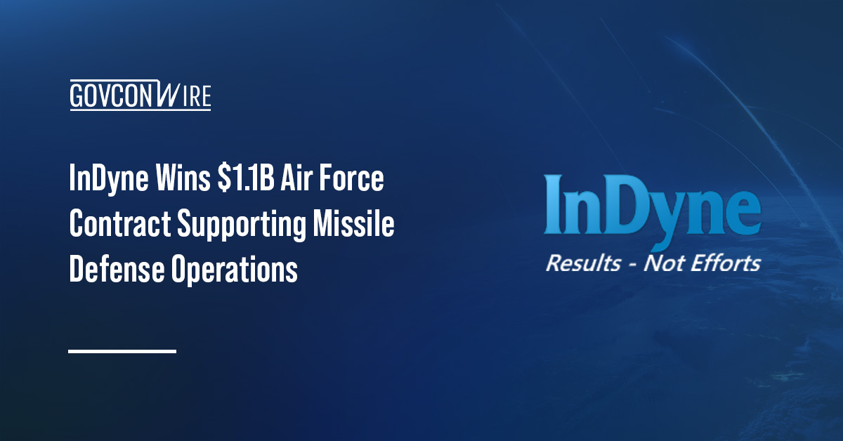 InDyne's company logo. InDyne secured a contract from the Air Force for missile defense support