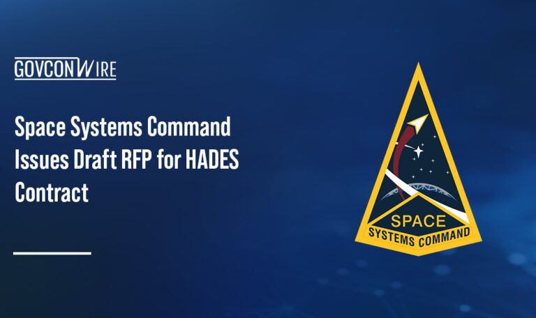 Space Systems Command logo. SSC issued a draft solicitation for the HADES contract.