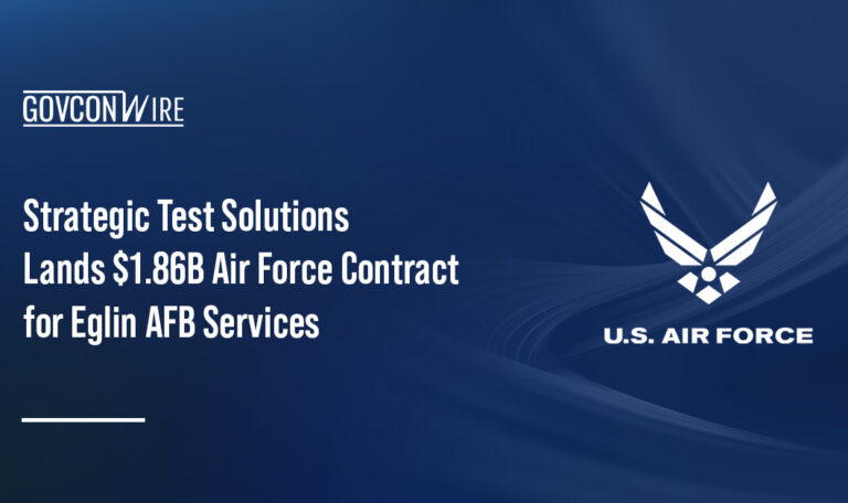 U.S. Air Force logo. The U.S. Air Force awarded Strategic Test Solutions a service contract for Eglin Air Force Base.