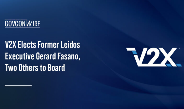 V2X logo. V2X has expanded its board of directors from seven to 10 members.