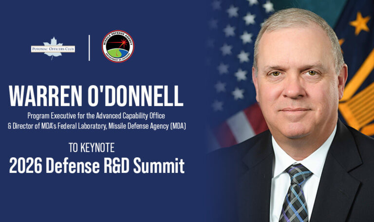 Warren O'Donnell. The MDA executive and director of the agency's lab will give a keynote at the 2026 Defense R&D Summit.