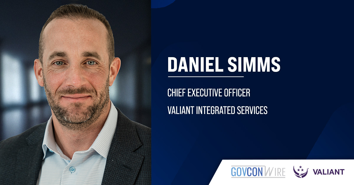 Valiant CEO Daniel Simms. Valiant Integrated Services has appointed Daniel Simms as chief executive officer.