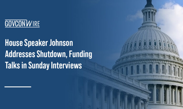 U.S. Capitol building. House Speaker Mike Johnson discussed the partial government shutdown and funding negotiations.
