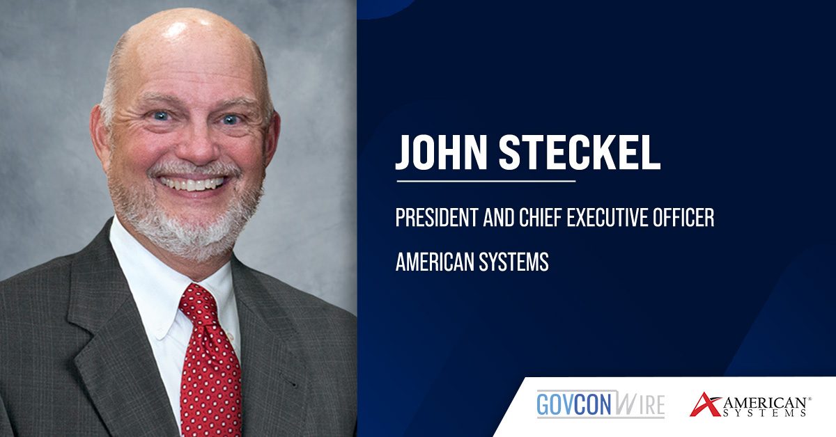 John Steckel, president and CEO of American Systems. Steckel spoke about using data analytics and AI in test and evaluation