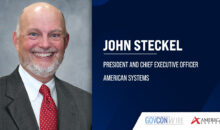 John Steckel, president and CEO of American Systems. Steckel spoke about using data analytics and AI in test and evaluation
