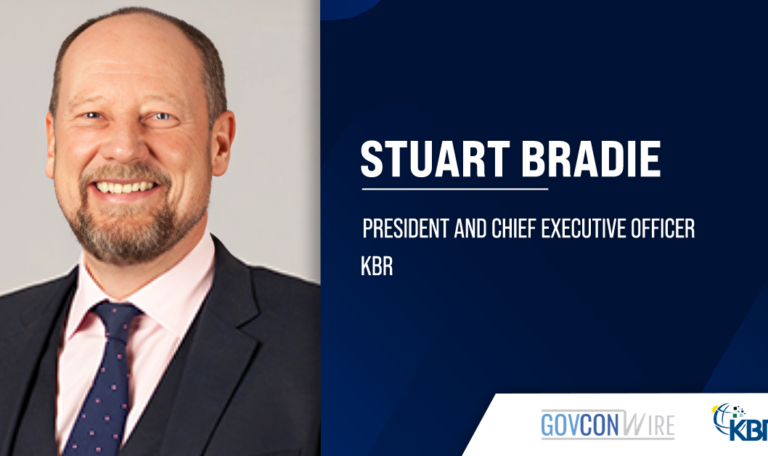 KBR CEO Stuart Bradie. The Air Force awarded KBR a contract to support Eglin Air Force Base system modernization efforts.
