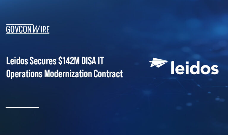 Leidos logo. DISA awarded Leidos a contract to modernize CESO's IT operations.