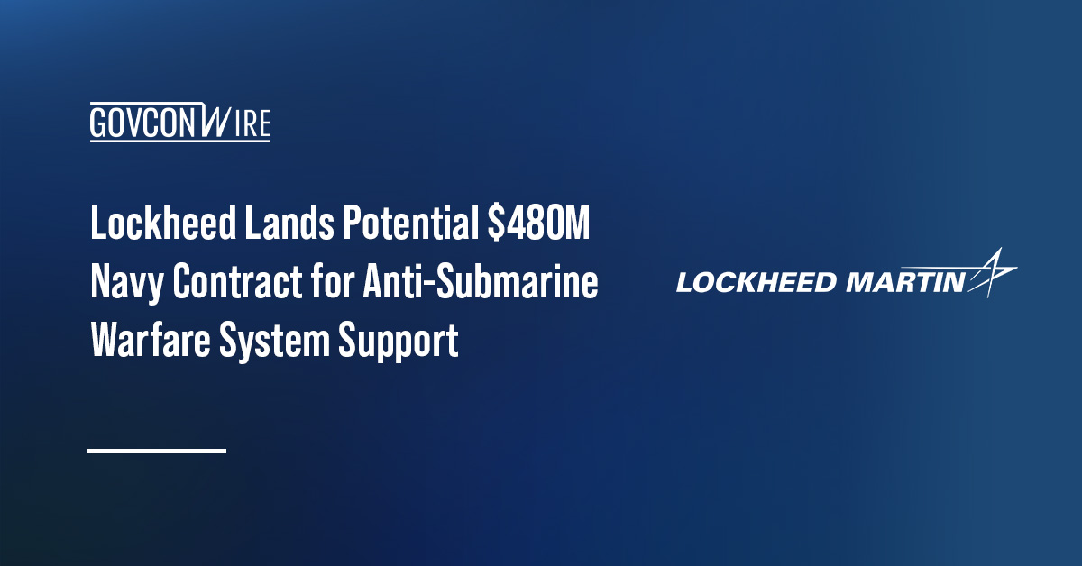 Lockheed Lands Potential $480M Navy Contract for Anti-Submarine Warfare System Support Lockheed Martin logo. Lockheed secured a U.S. Navy contract for AN/SQQ-89A(V)15 anti-submarine warfare combat system support.