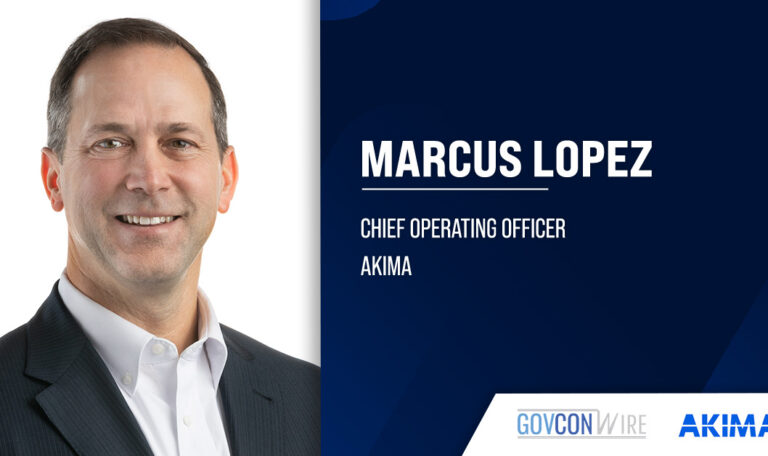 Akima COO Marcus Lopez. Akima has appointed former U.S. Navy officer Marcus Lopez as chief operating officer.