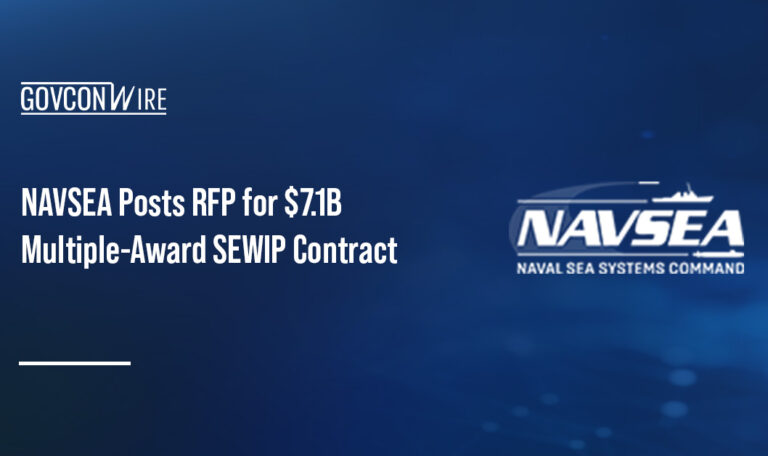 Naval Sea Systems Command logo. NAVSEA is seeking proposals for a potential $7.13 billion multiple-award IDIQ