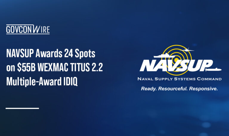 Naval Supply Systems Command logo. NAVSUP awarded 24 companies positions on the $55 billion WEXMAC TITUS 2.2 contract.