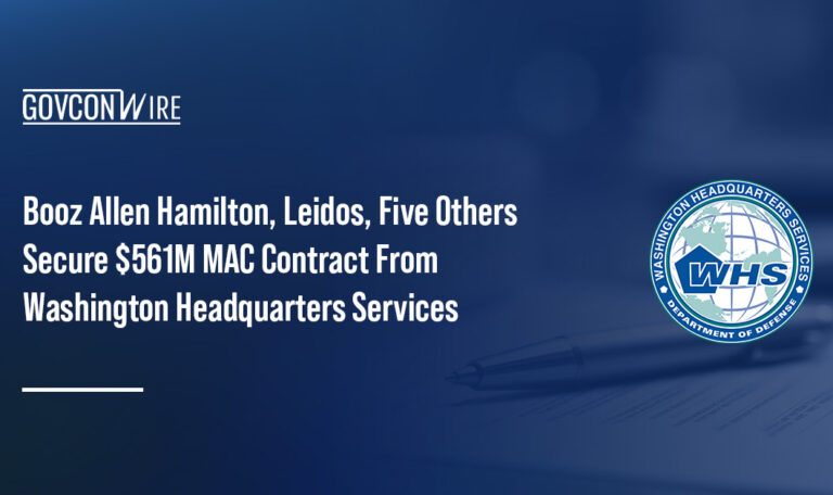 Washington Headquarters Services' logo. Washington Headquarters Services awarded the $561 million IDIQ to seven companies