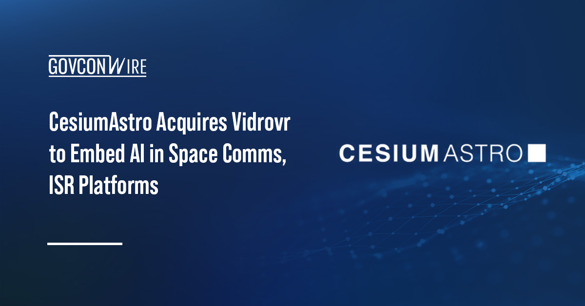 CesiumAstro logo. CesiumAstro has acquired Vidrovr, an AI firm specializing in real-time, multimodal signal analysis.