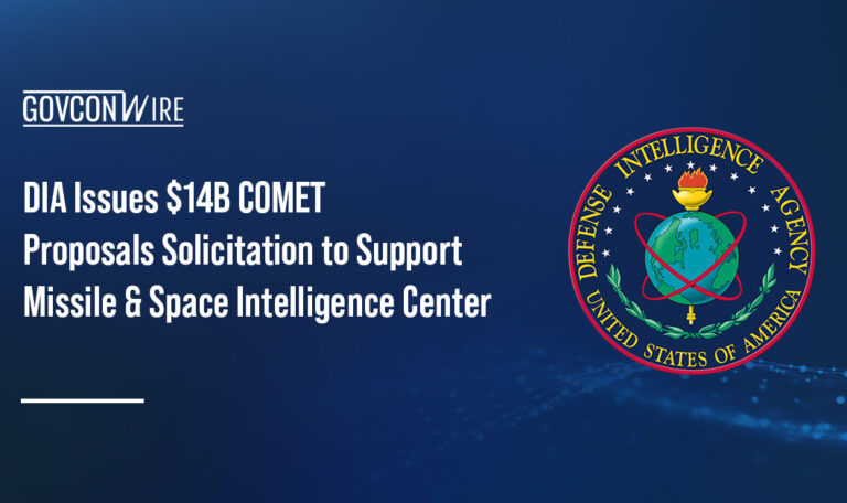 Defense Intelligence Agency's logo. DIA issued its COMET request for proposals
