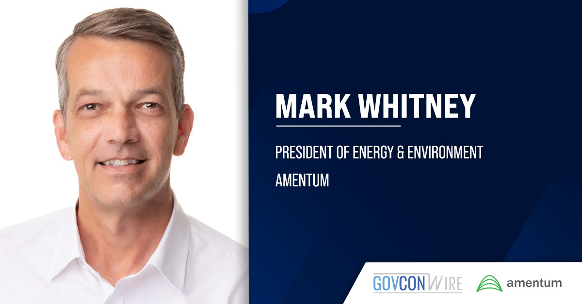 Amentum's Mark Whitney. The Navy awarded the RSI-Amentum joint venture a spot on its Demolition Projects Construction IDIQ.